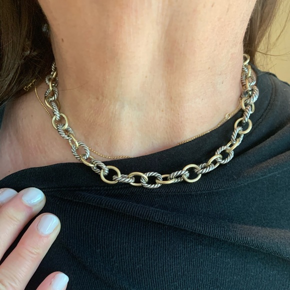 David Yurman Oval Link Gold And Silver 